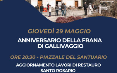 29 maggio: incontro al Santuario a sette anni dalla frana