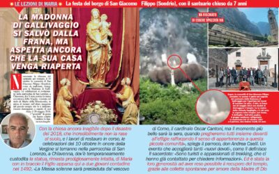 Il settimanale “Maria con te” parla del Santuario di Gallivaggio